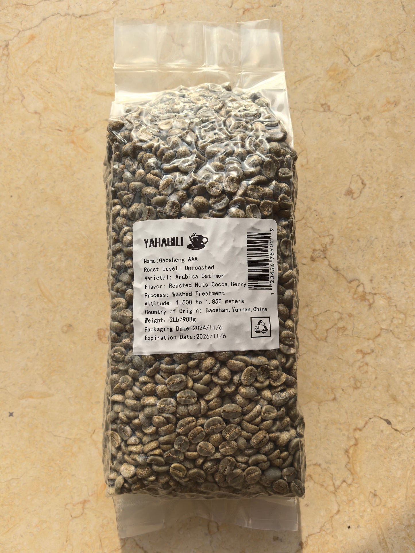 YUNNAN Green Coffee-Arabica Catimor-Washed Treatment