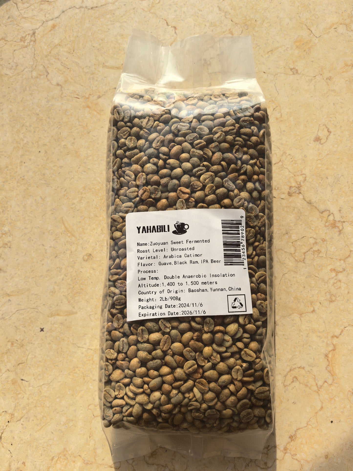 YUNNAN Green Coffee-Arabica Catimor-Anaerobic Insolation Treatment