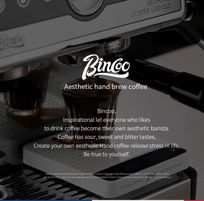 Bincoo Espresso Digital Scale with Weighing Timing Coffee Tool