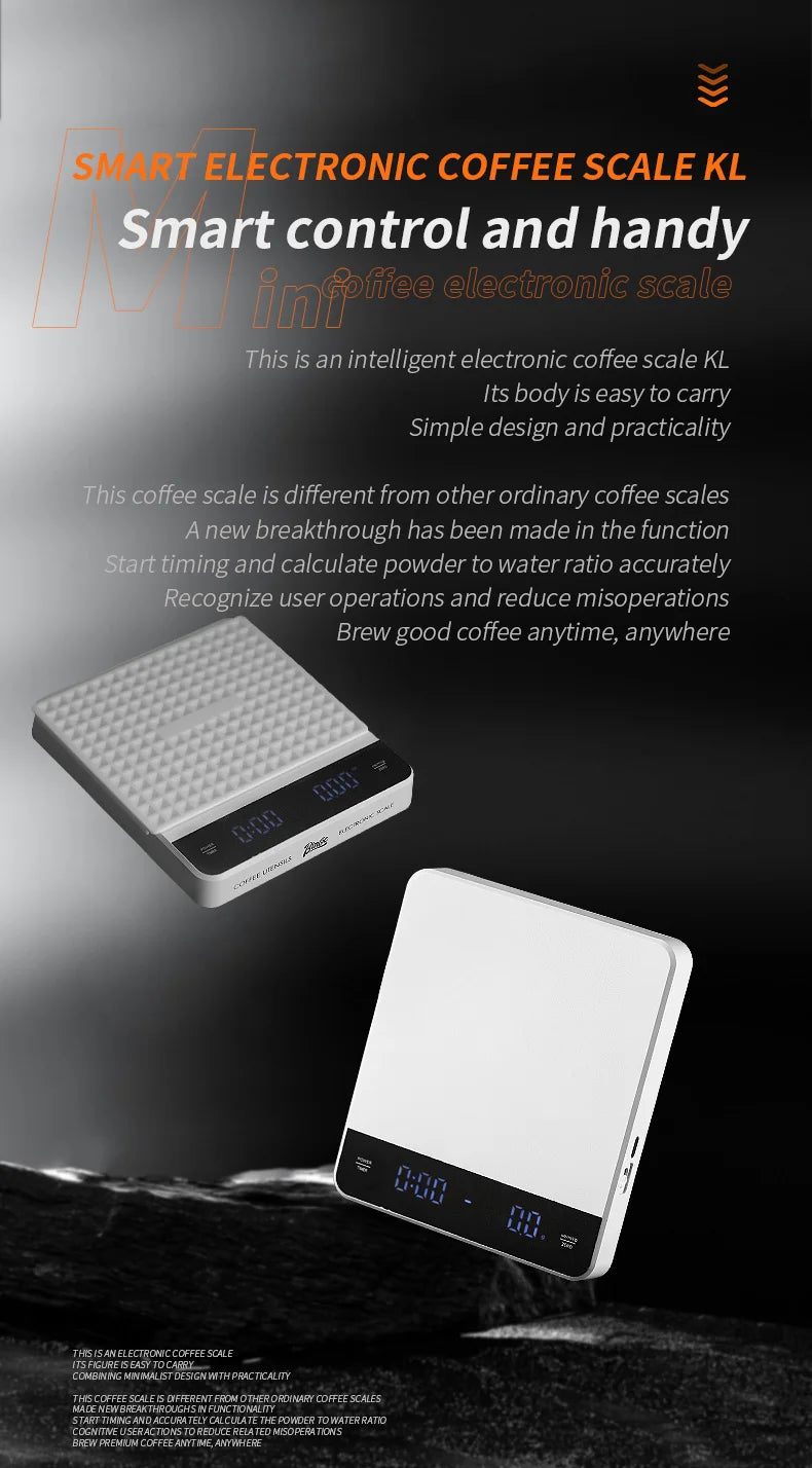 Bincoo Espresso Digital Scale with Weighing Timing Coffee Tool